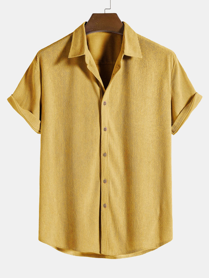 RAUL SHORT-SLEEVED CORDUROY BUTTON UP SHIRT & SHORTS