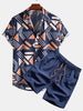 LUIS GEOMETRIC PRINT SHIRT & SWIM SHORTS