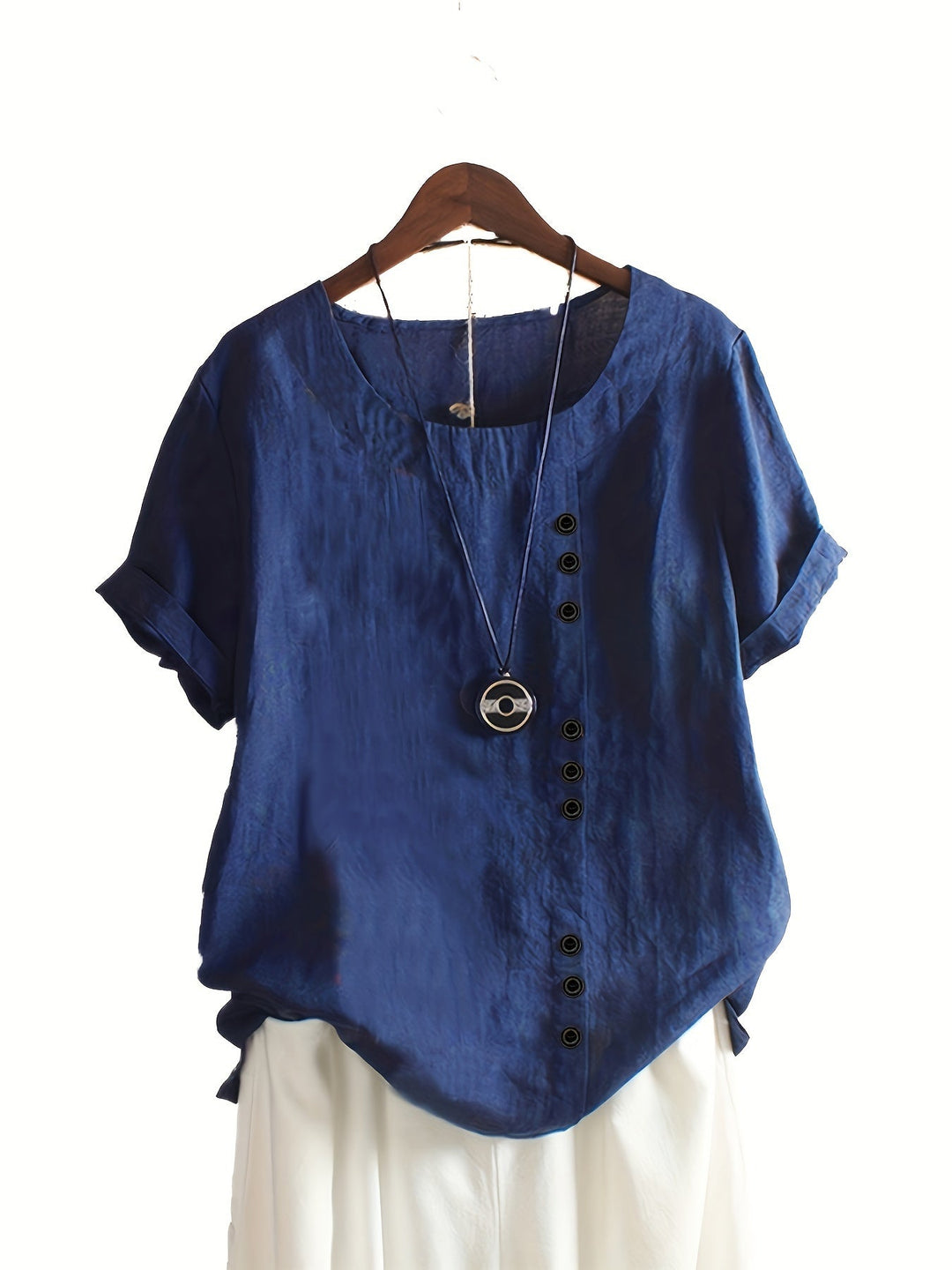 DIETLIND - CASUAL BUTTON DECOR BLOUSE