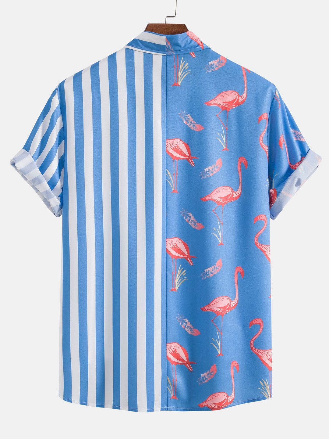 ALEJANDRO FLAMINGO STRIPE PANEL SHIRT & SWIM SHORTS