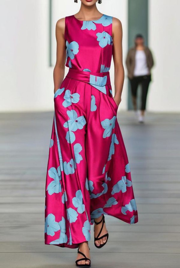 SCARLETT SLEEVELESS PINK MAXI DRESS