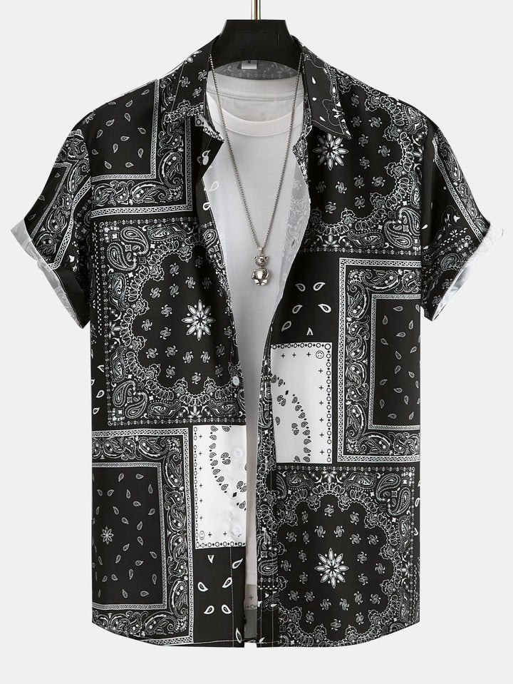 SANTIAGO PAISLEY PRINT BUTTON UP SHIRT