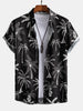 SERGIO PALM TREE PRINT BUTTON UP SHIRT