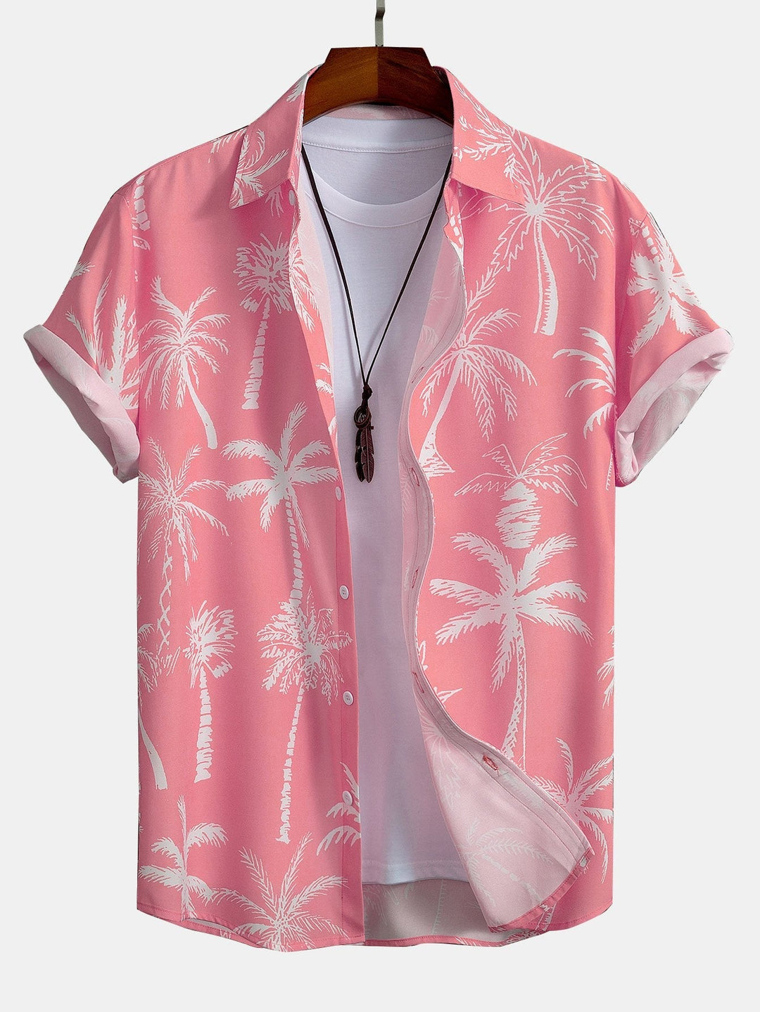 SERGIO PALM TREE PRINT BUTTON UP SHIRT