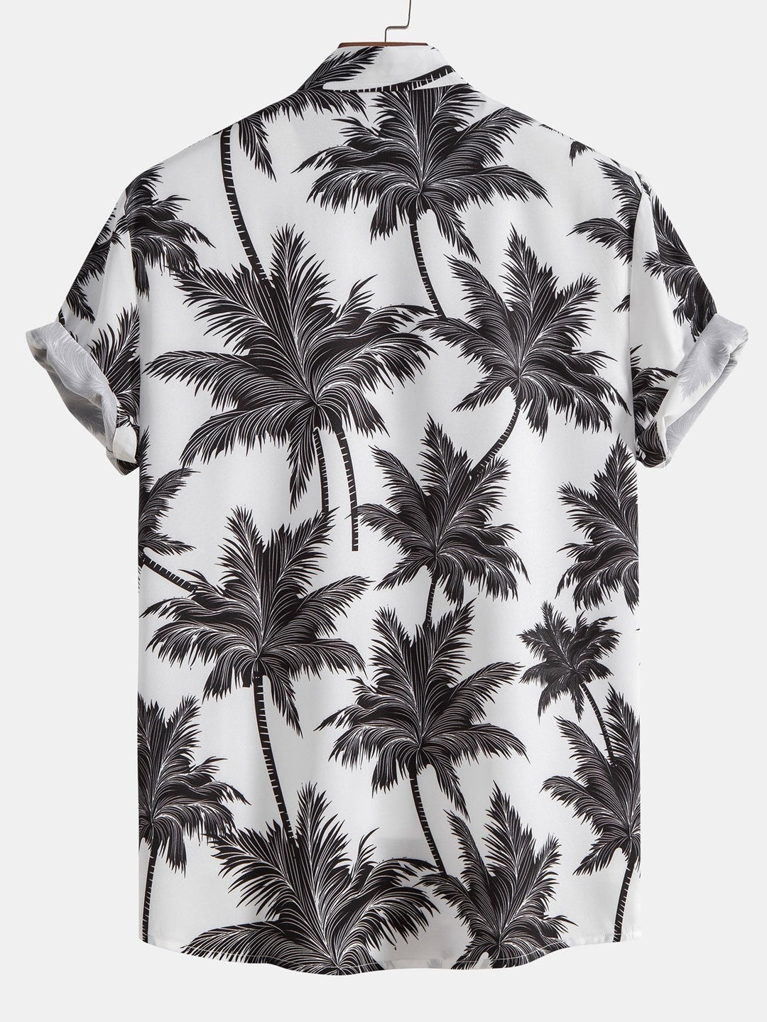 CARLOS PALM TREE PRINT BUTTON UP SHIRT & SWIM SHORTS