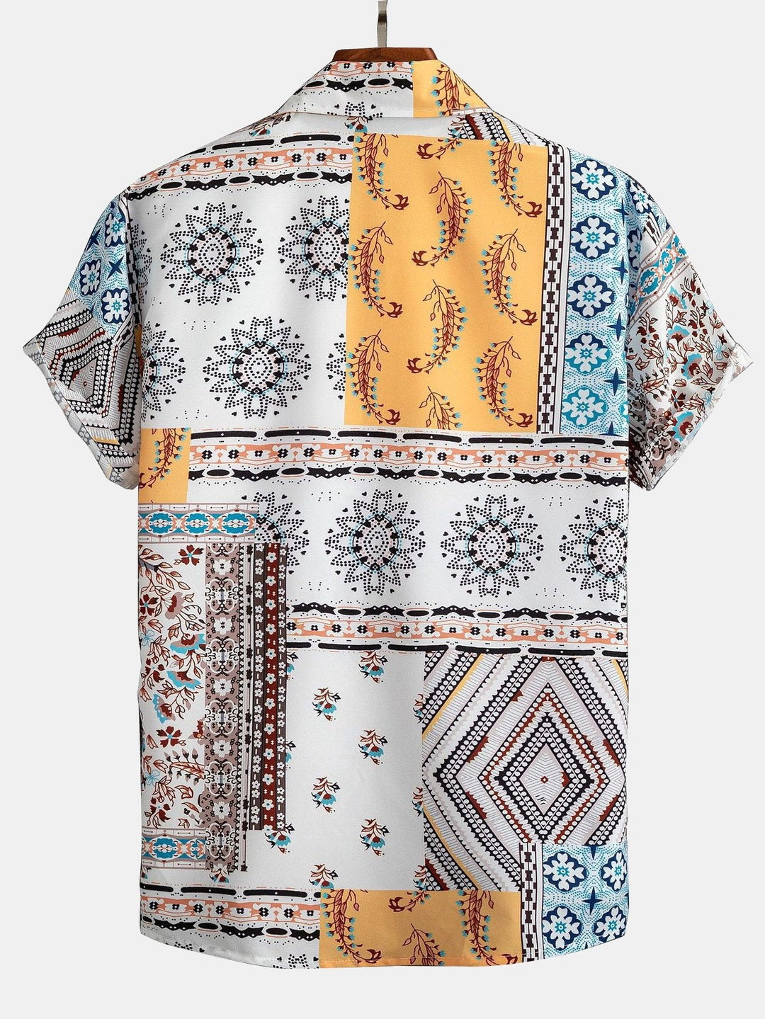 JAVIER SCARF PRINT BUTTON UP SHIRT & SWIM SHORTS