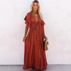 RUBY - RED LONG BEACH DRESS